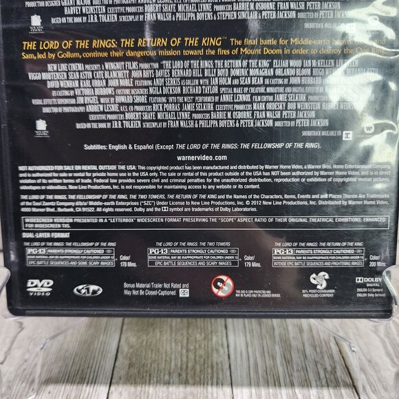 The Lord Of The Rings: Theatrical Versions 3-Film Collection DVD 2012 - Picture 8 of 9